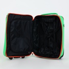 Чемодан детский на колёсах 32 л (S) Sacvoyage, на молнии, зелёный - Фото 9