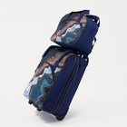 Чемодан малый 20", сумка дорожная на молнии, цвет синий - фото 11971778