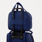 Чемодан малый 20", сумка дорожная на молнии, цвет синий - фото 11971780