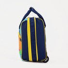Чемодан малый 20", сумка дорожная на молнии, цвет синий/оранжевый - фото 11971792