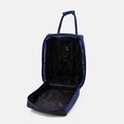 Чемодан малый 20", сумка дорожная на молнии, цвет тёмно-синий - фото 11971804