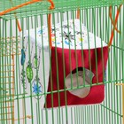 Подвесной дом для грызунов "Куб", мебельная ткань, флис, 12 х 12 х 12 см, новогодний - фото 24508558