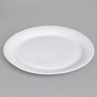 Тарелка одноразовая "Белая" ламинированная, картон, 23 см - фото 10015201