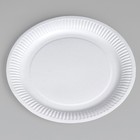 Тарелка одноразовая "Белая" ламинированная, картон, 23 см - Фото 2