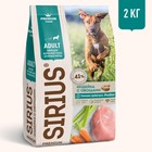 Сухой корм SIRIUS для собак крупных пород, индейка/овощи, 2 кг - Фото 1