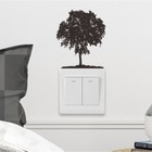 Наклейка на выключатель чёрная "Дерево" 12х15 см - фото 6712070