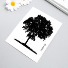 Наклейка на выключатель чёрная "Дерево" 12х15 см - фото 6712072