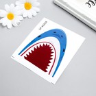 Наклейка на выключатель цветная "Акулий рот" 11х12 см - Фото 3