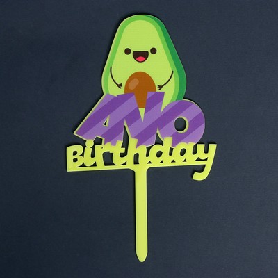 Топпер для торта Avo birthday, акрил