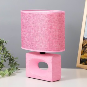 Настольная лампа 'Мишель' Е14 40Вт розовый 12,5х20х27 см