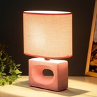 Настольная лампа "Мишель" Е14 40Вт розовый 12,5х20х27 см - фото 34249742