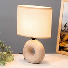 Настольная лампа "Эдель" Е14 40Вт бежевый 12,5х20х29 см RISALUX - фото 23178377