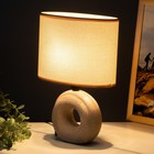 Настольная лампа "Эдель" Е14 40Вт бежевый 12,5х20х29 см RISALUX - фото 23178378