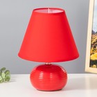 Настольная лампа "Саленто" Е14 40Вт красный 17х17х23 см RISALUX - фото 287537196