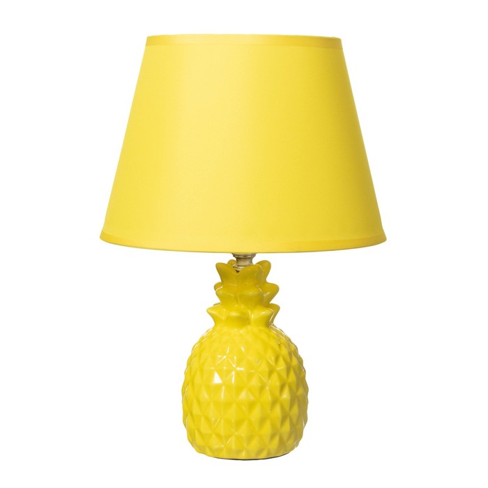 Настольная лампа "Ананас" Е14 40Вт желтый 20х20х32 см RISALUX - фото 1907541045
