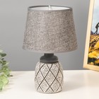 Настольная лампа "Ассанти" Е14 40Вт серый 16,5х16,5х26 см RISALUX - фото 319081562