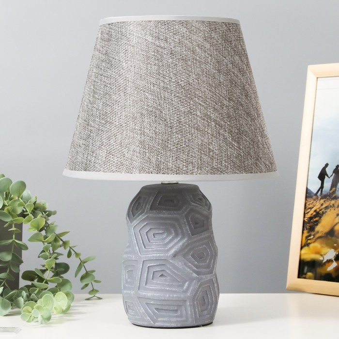 Настольная лампа «Бриана» Е14 40 Вт серый 22.5×22.5×35 см RISALUX - Фото 1