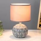 Настольная лампа "Бриана" Е14 40Вт серый 15х15х25 см RISALUX - фото 22819311