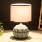 Настольная лампа "Бриана" Е14 40Вт серый 15х15х25 см RISALUX - Фото 3