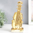 Сувенир керамика "Скрипка со смычком" золото 30х12х9 см - фото 319081620