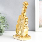 Сувенир керамика "Скрипка со смычком" золото 30х12х9 см - фото 6712196
