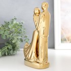 Сувенир керамика "Влюблённые" золото 22х10х6,5 см - фото 21798461