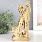 Сувенир керамика "Влюблённые" золото 22х10х6,5 см - фото 21798462