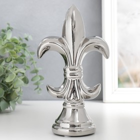 Сувенир керамика "Геральдическая лилия" серебро 20х11,5х7 см
