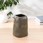 Керамическая ваза декоративная настольная «Улыбка», для цветов, сухоцветов, 12×18 см, серый 9061539