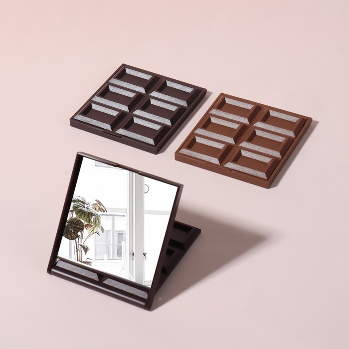 Набор складных зеркал «Шоколадное чудо», 7,5 × 8,5 см, 12 шт, шоу бокс - фото 1885474214