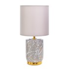 Настольная лампа "Венеция" Е14 40Вт серо-золотой 18х18х37 см RISALUX - Фото 8