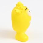 Игрушка пищащая "Яйцемонстр" для собак, 10 см, желтая - фото 7794274