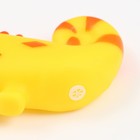 Игрушка пищащая "Хамелеон" для собак, 19 см, жёлтая - фото 7794279