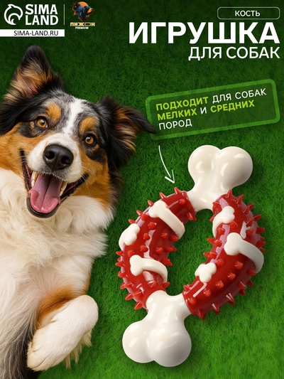 Игрушка для собак Пижон Premium «Кость», 12.5 см, TPR + нейлон