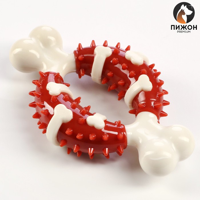 Игрушка для собак Пижон Premium «Кость», 12.5 см, TPR + нейлон - Фото 1