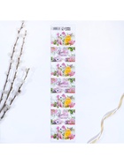 Термонаклейки на 7 яиц «Цыпленок и цветы» на пасху, 7,3 х 34,2 см 9143396