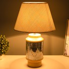 Настольная лампа "Вайли" Е27 40Вт серебро-бежевый 30х30х46 см RISALUX - Фото 3