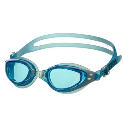 Очки для плавания Atemi B201, силикон, цвет голубой/белый