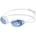 Очки для плавания Atemi N9102M, силикон, цвет белый/синий - фото 292209638