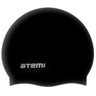 Шапочка для плавания Atemi SC301, силикон, цвет чёрный - фото 298507808