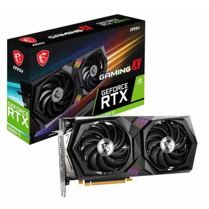 Видеокарта MSI RTX 3060 Ti GAMING X 8G LHR, GeForce RTX 3060Ti, 8Gb, GDDR6, HDMI, DP - фото 51490396