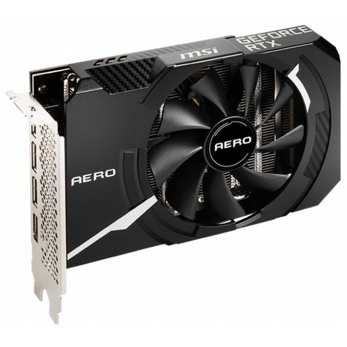 Видеокарта MSI RTX 3060 Ti AERO ITX 8G OC LHR, GeForce RTX 3060Ti, 8Gb, GDDR6, HDMI, DP - фото 51315955