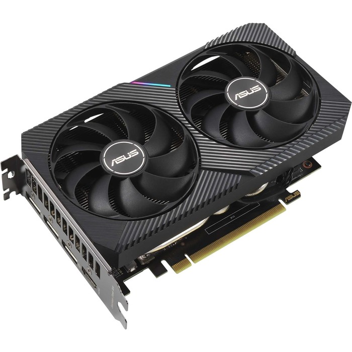 Видеокарта Asus DUAL-RTX3060TI-O8G-MINI-V2, GeForce RTX 3060Ti, 8Gb, GDDR6, HDMI, DP - фото 51302759