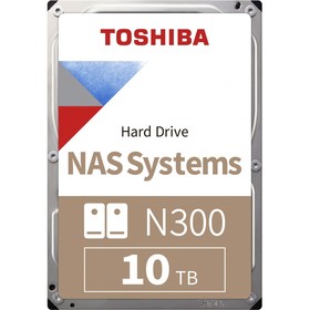Жесткий диск Toshiba SATA-III, 10Tb, HDWG11AUZSVA NAS N300, 7200rpm, 256Mb, 3.5" Bulk