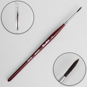 Кисть для дизайна и наращивания ногтей, круглая, 18 см, цвет бордовый, DB13R №2