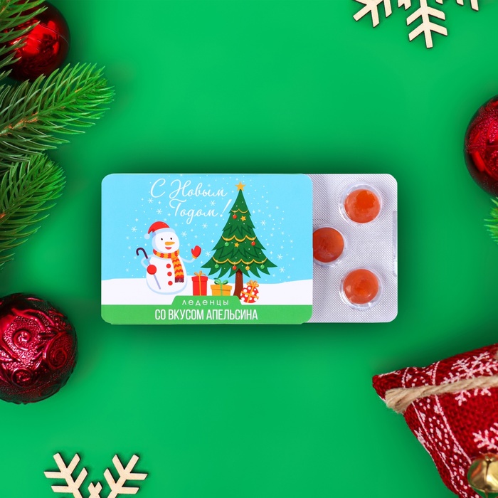 Новогодние леденцы "Время чудес" со вкусом апельсина, 16 г - Фото 1