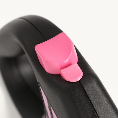 Рулетка Flexi Safari S, 5 м, трос, до 12 кг, pink Zebra