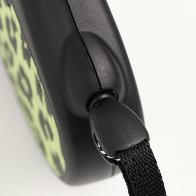 Рулетка Flexi Safari S, 5 м, трос, до 12 кг, желтый леопард (yellow Leopard)