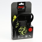 Рулетка Flexi Safari M, 5 м, трос, до 20 кг, желтый леопард (yellow Leopard) - Фото 5