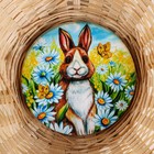 Корзина плетеная "Кролик в ромашках", 19х5 см, бамбук - Фото 7